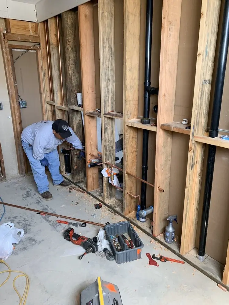 Commercial rough-in plumbing for Gas Line Repair in Hampden